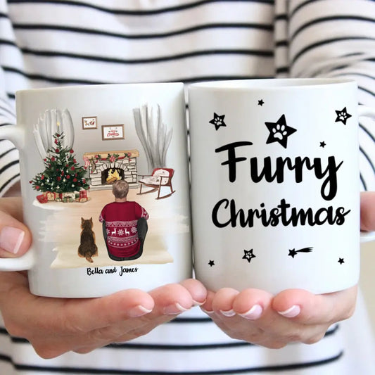 By the fireplace - Personalised Mug