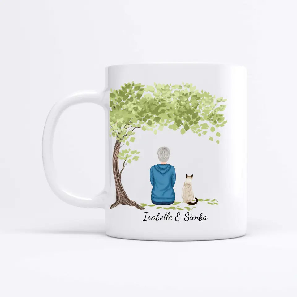 Best pet granny (floral pattern) - Personalised mug
