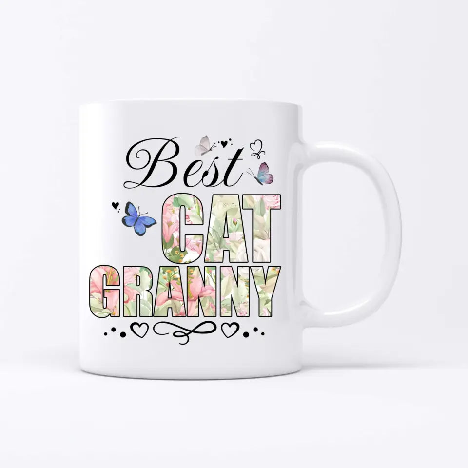 Best pet granny (floral pattern) - Personalised mug