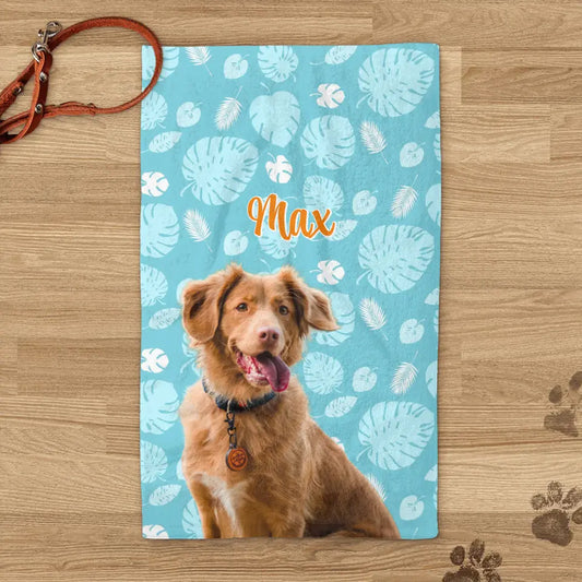 Your photo with pattern - Personalised pet towel