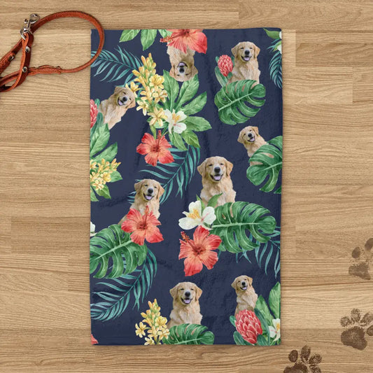 Tropical photo - Personalised Pet Towel