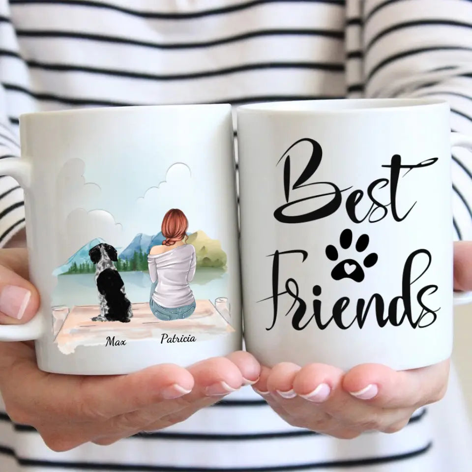 Woman with pets - Personalised mug