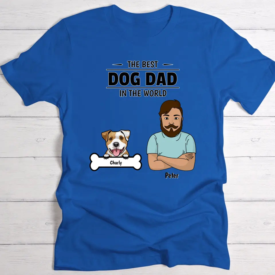 Best Dog Dad in the world - Personalised T-Shirt