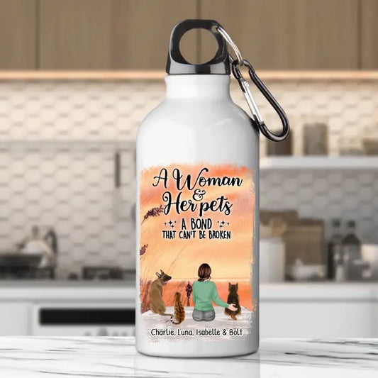 Together with my pets - Personalised Water Bottle