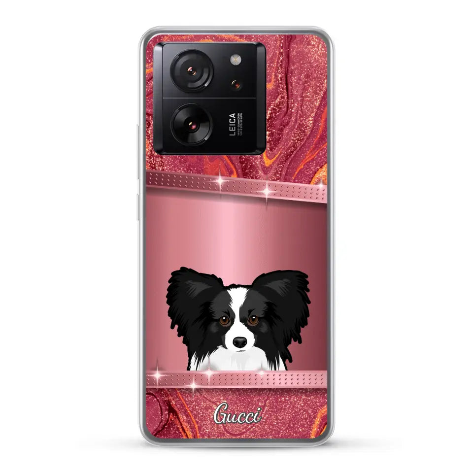 Peeking Dogs Glitter Look - Personalised Phone Case