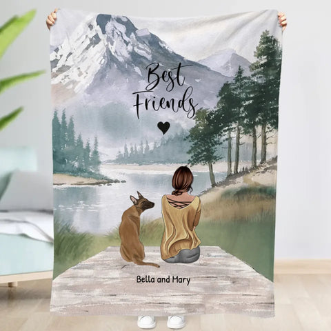 Together with my pet - Personalised Blanket - Featured Image