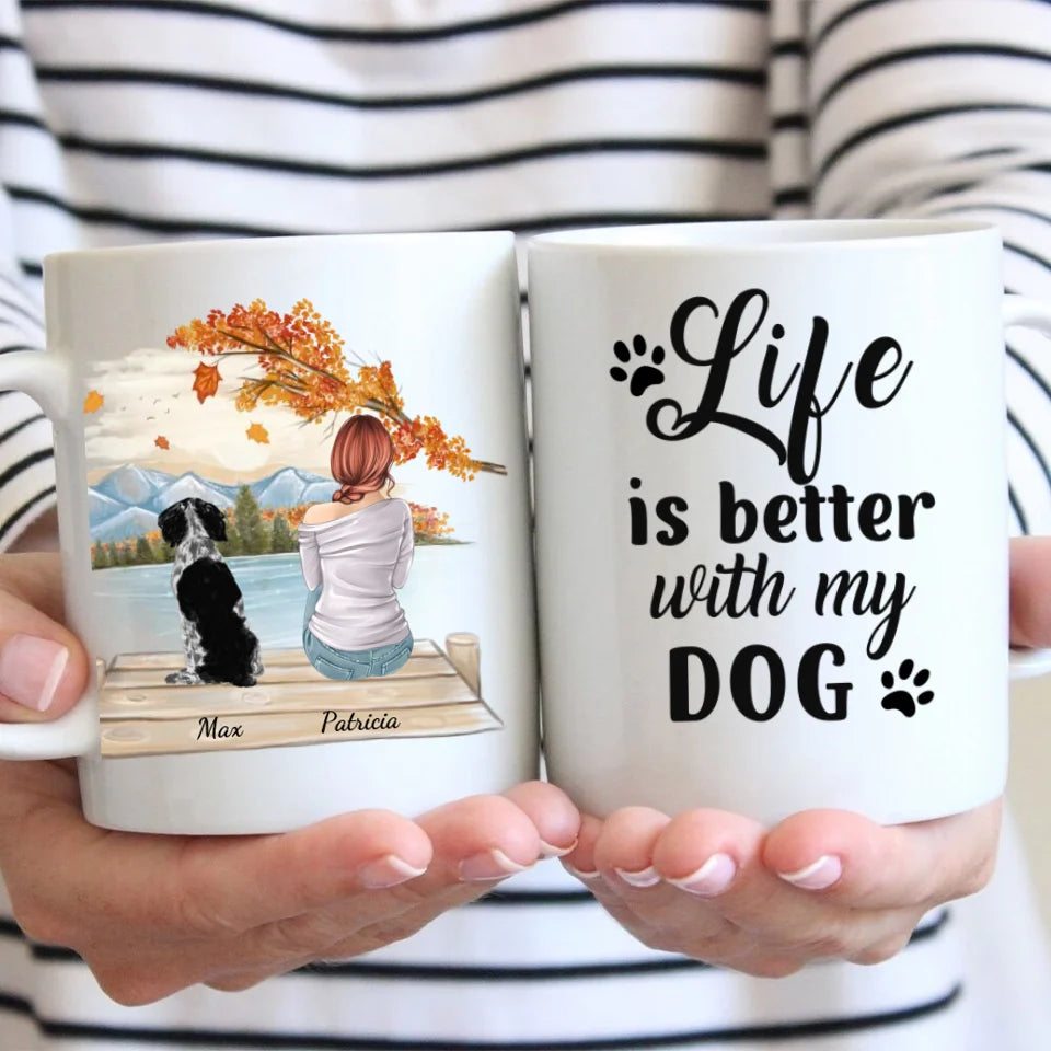 Woman with pets - Personalised Mug