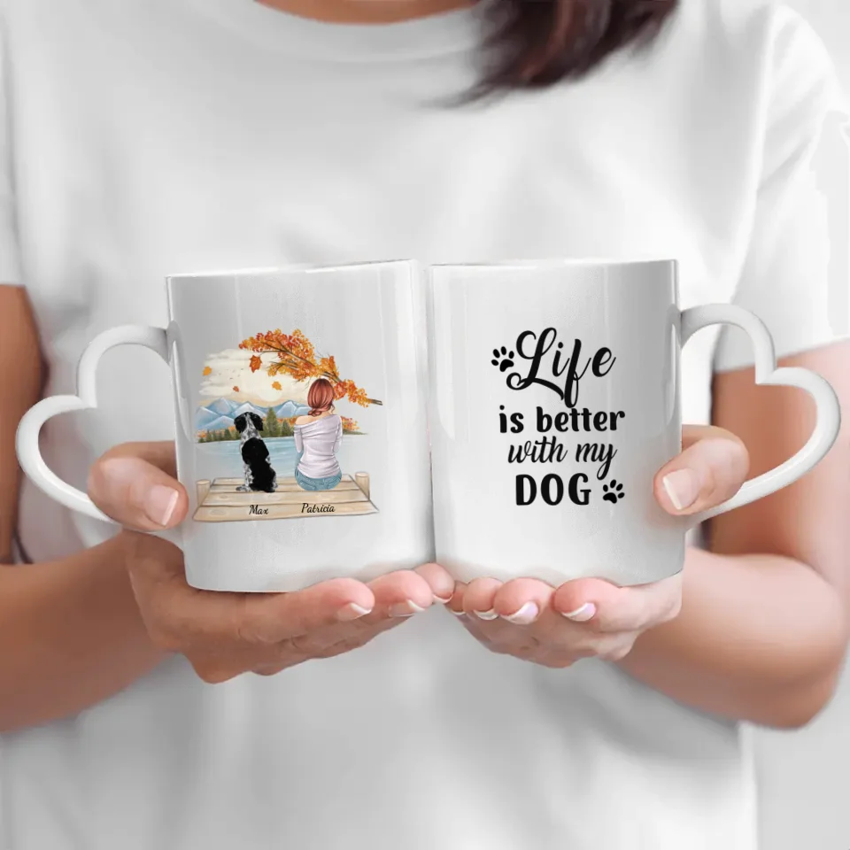 Woman with pets - Personalised Mug