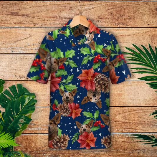 Christmassy photo pattern - Personalised Hawaiian Shirt