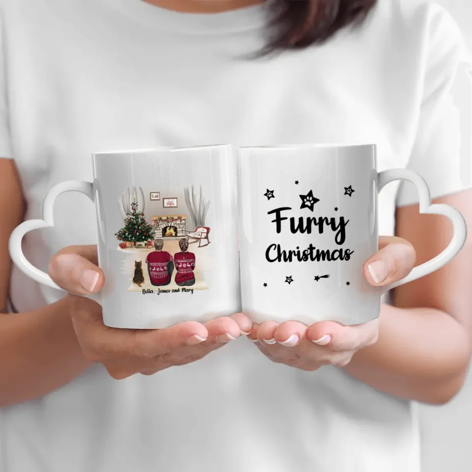 Couple by the fireplace - Personalised Mug