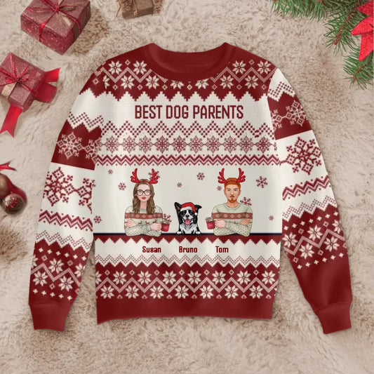 Best pawrent couple - Personalised Ugly Christmas sweater