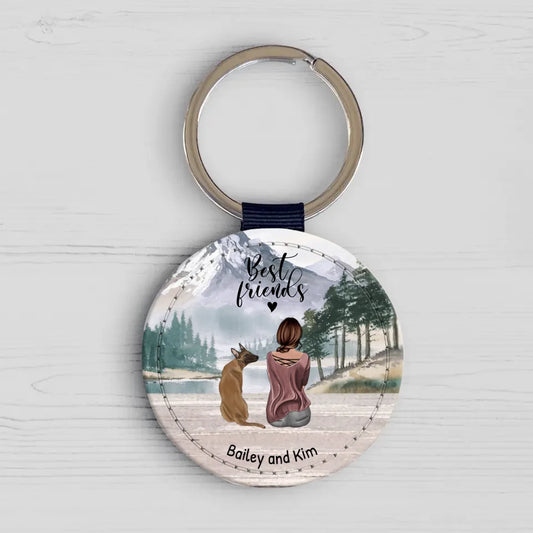 Together with my pet - Personalised keychain