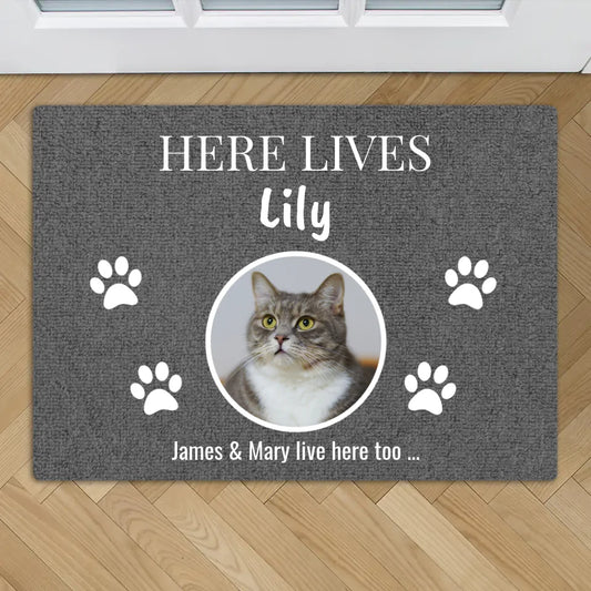 Here lives - Personalised Doormat