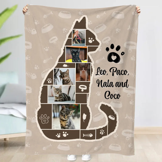 Photo collage pet - Personalised blanket