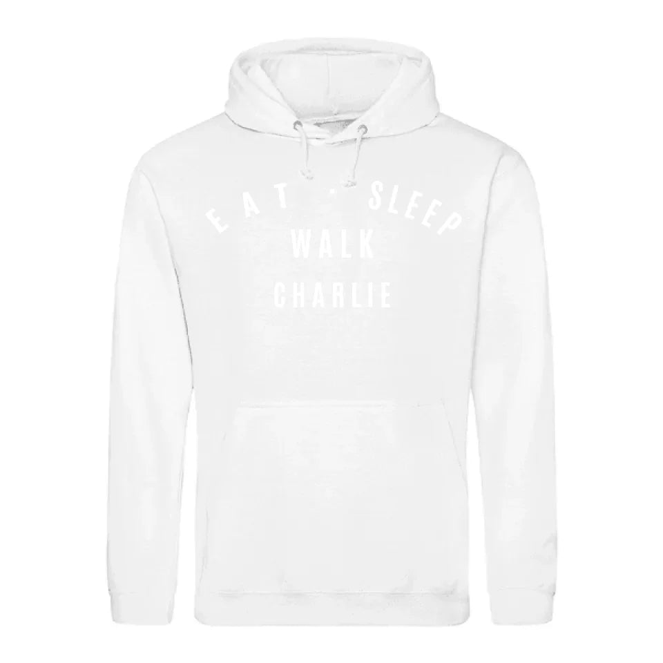 Eat Sleep Walk - Personalised hoodie