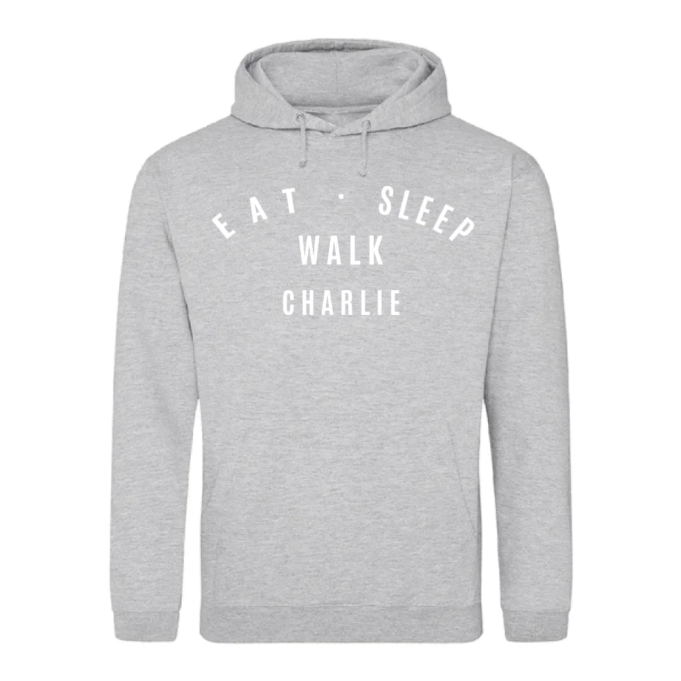 Eat Sleep Walk - Personalised hoodie