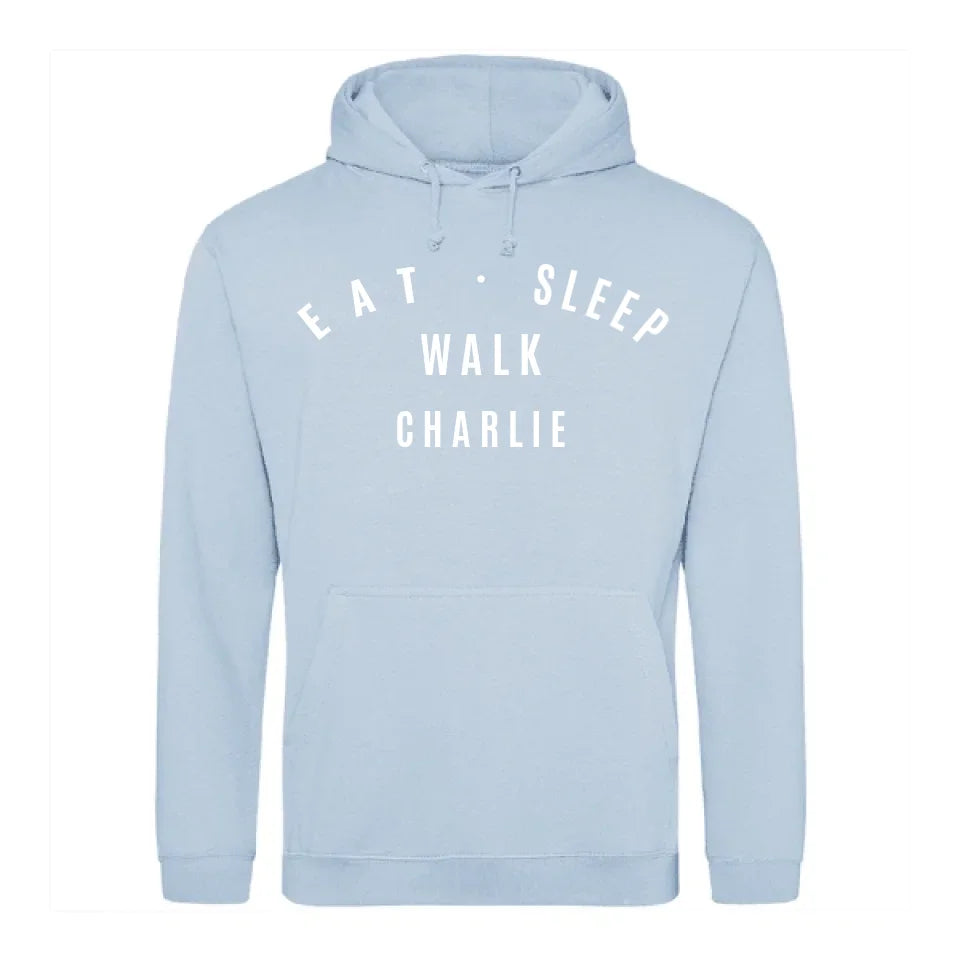 Eat Sleep Walk - Personalised hoodie