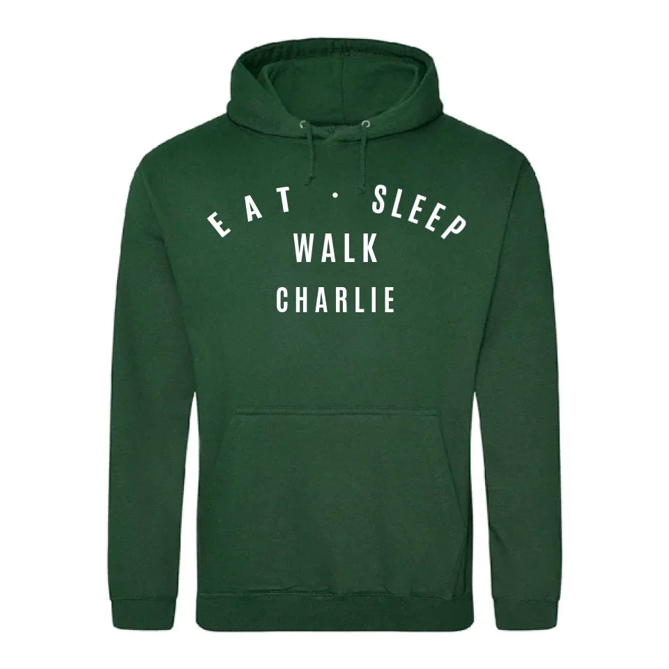 Eat Sleep Walk - Personalised hoodie