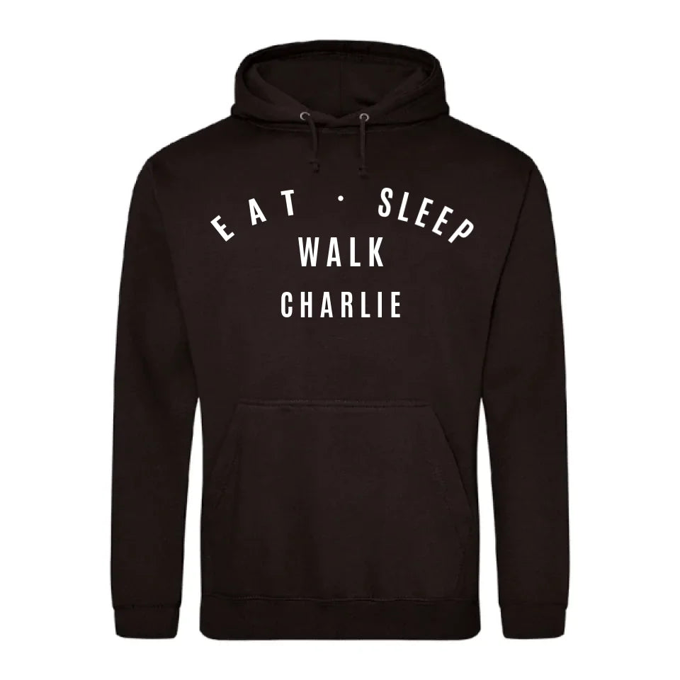 Eat Sleep Walk - Personalised hoodie