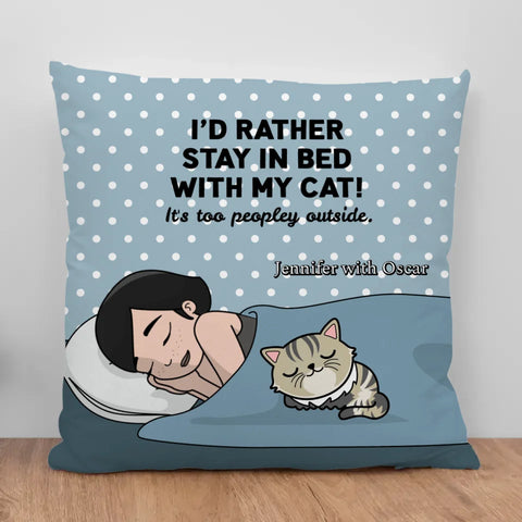 At home with my cat - Personalised Pillow - Featured Image