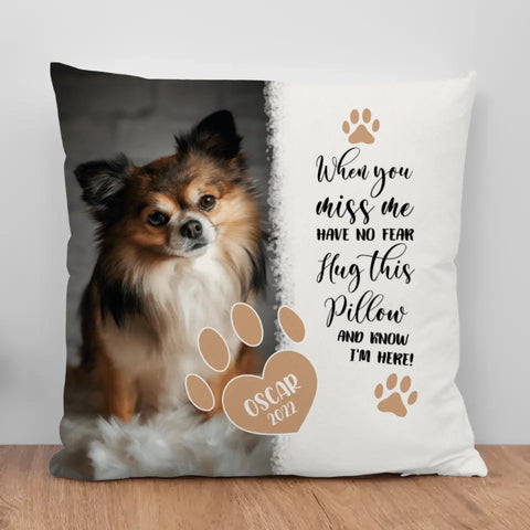 When you miss me - Personalised Pillow - Featured Image