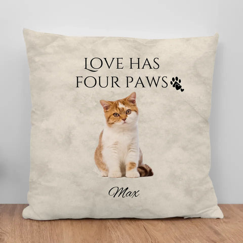 Love has four paws - Personalised Pillow - Featured Image