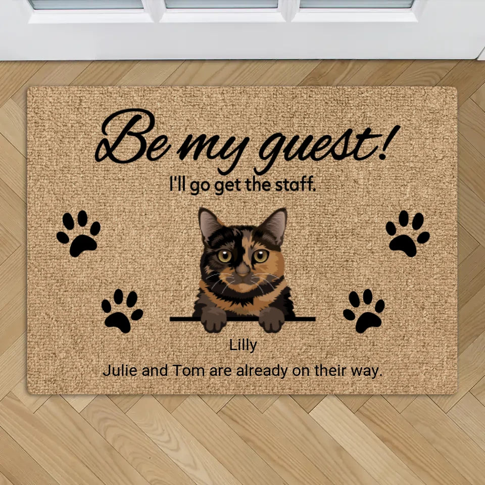 Cats call their staff - Personalised Doormat
