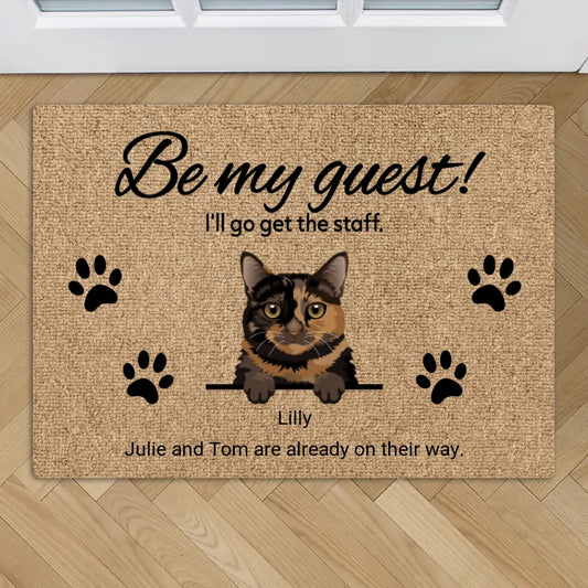 Cats call their staff - Personalised Doormat