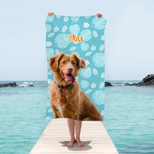 Your photo with pattern - Personalised beach towel