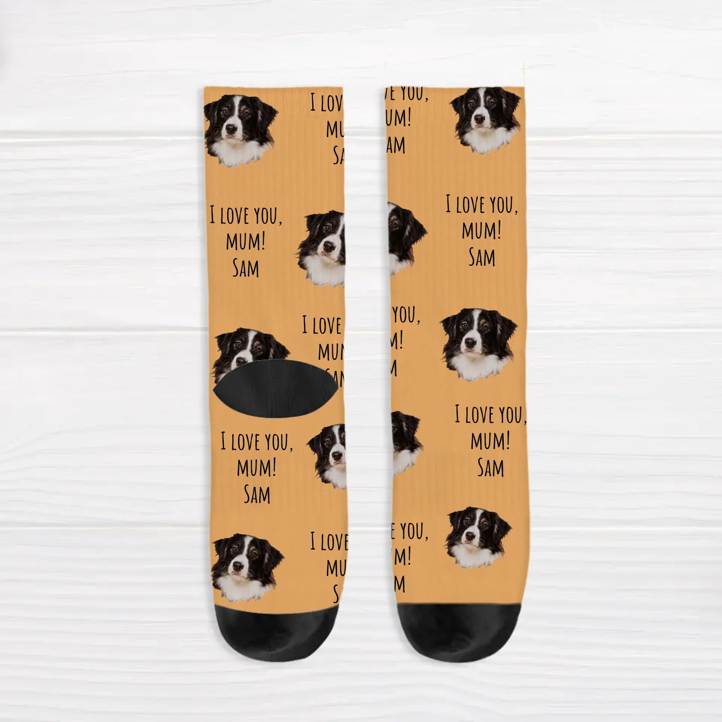 Your photo with text - Personalised Socks