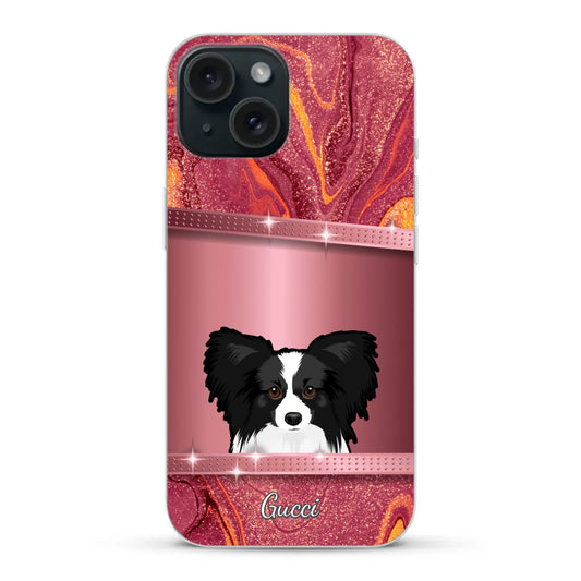 Peeking Dogs Glitter Look - Personalised Phone Case