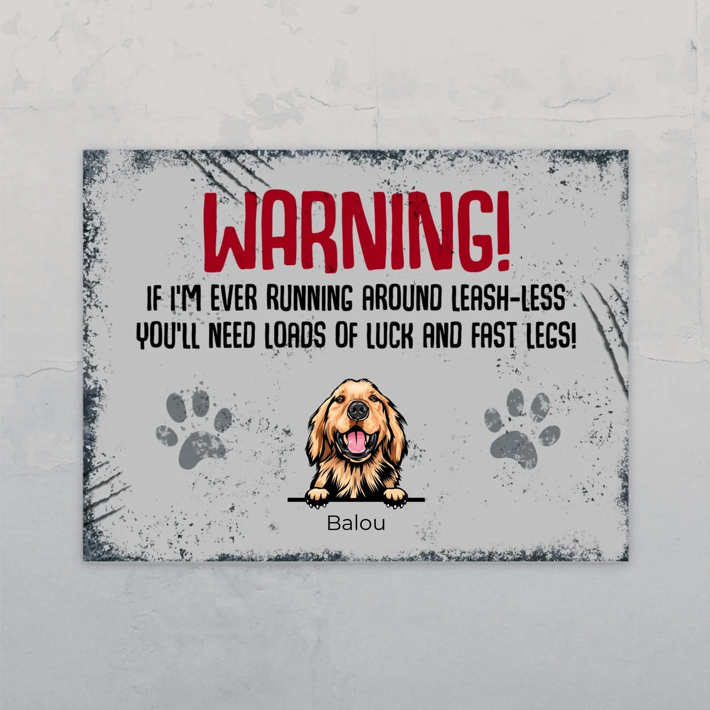 Fast legs - Personalised door Sign