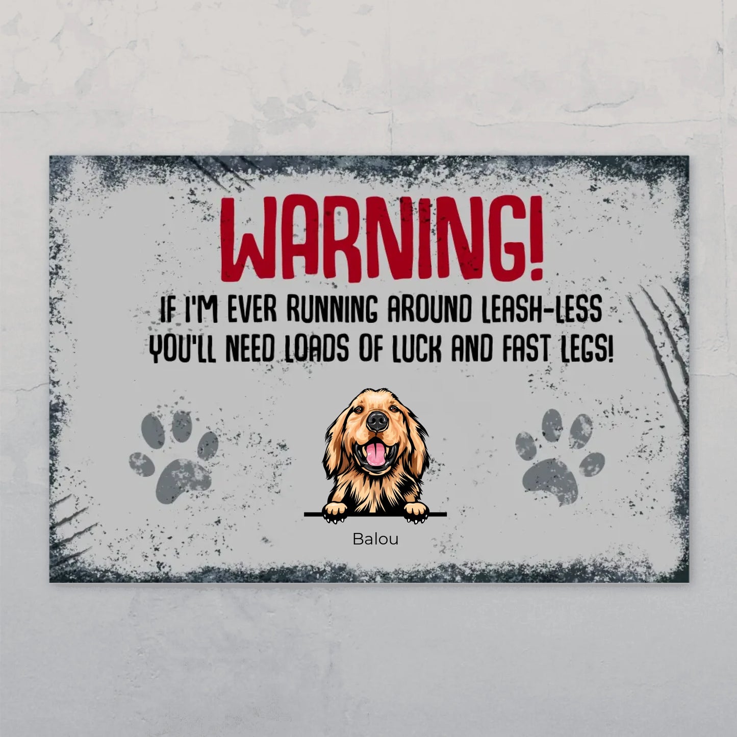 Fast legs - Personalised door Sign