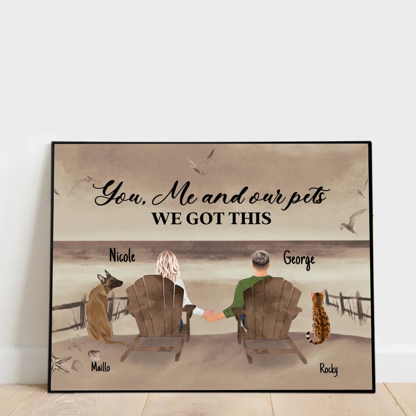 You, me and our pets -  Personalised Poster