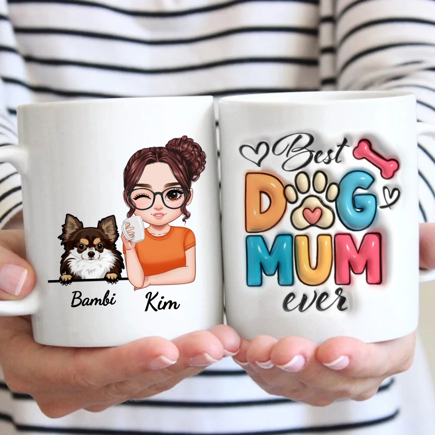 Best pet mum (3D look) - Personalised Mug