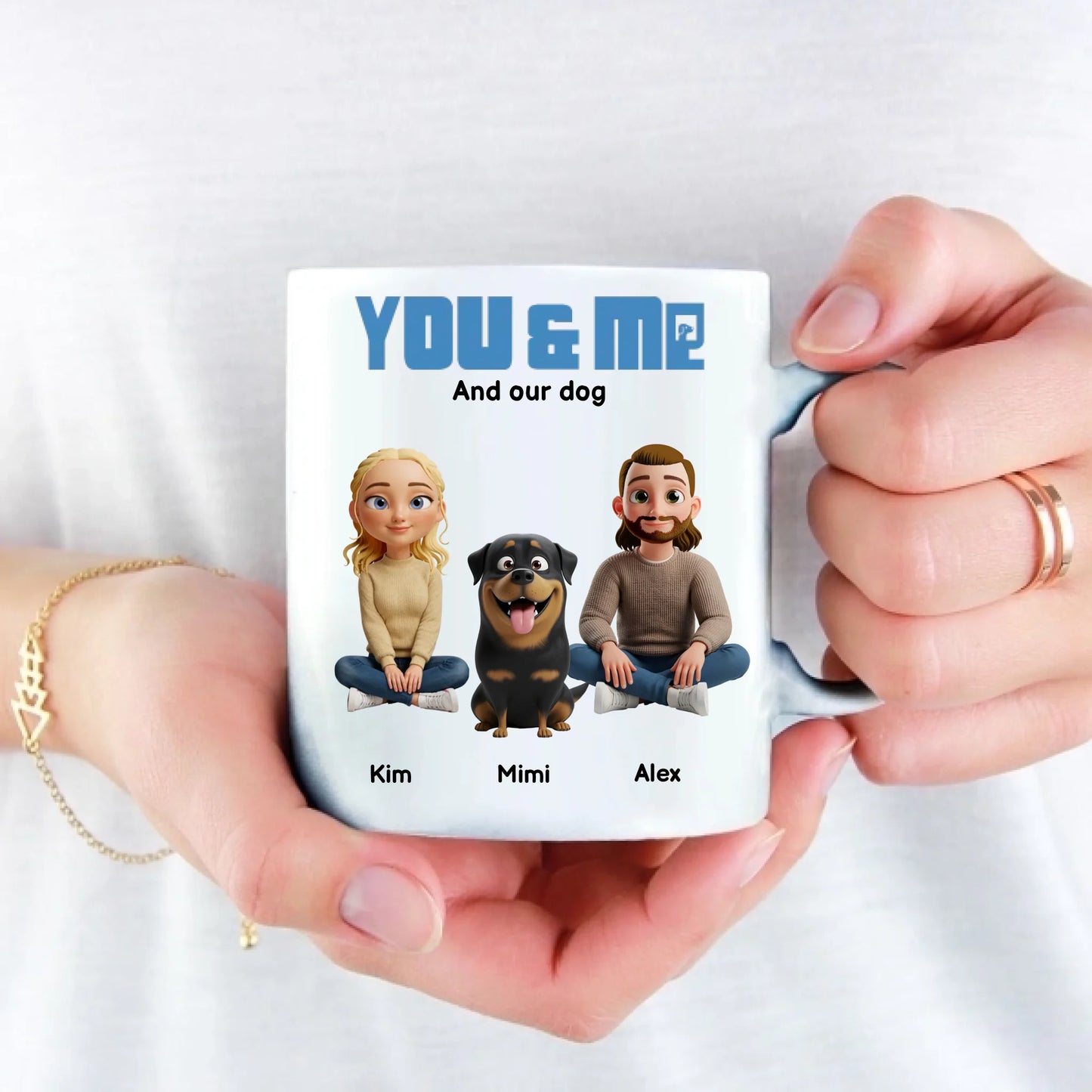 You and me and our animals - Personalised Mug