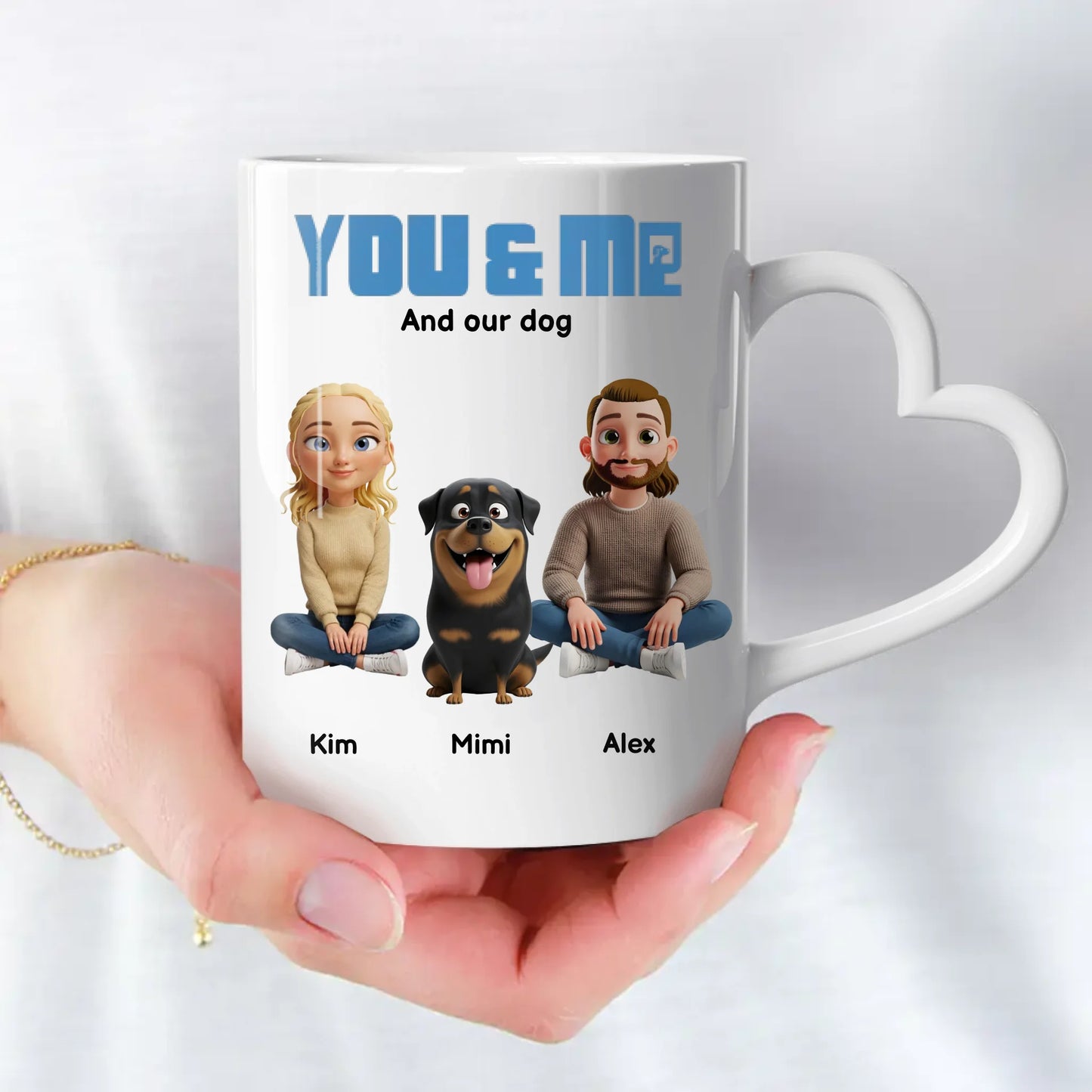You and me and our animals - Personalised Mug