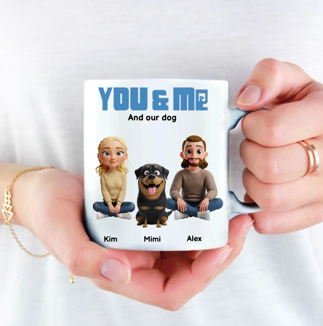 You and me and our animals - Personalised Mug