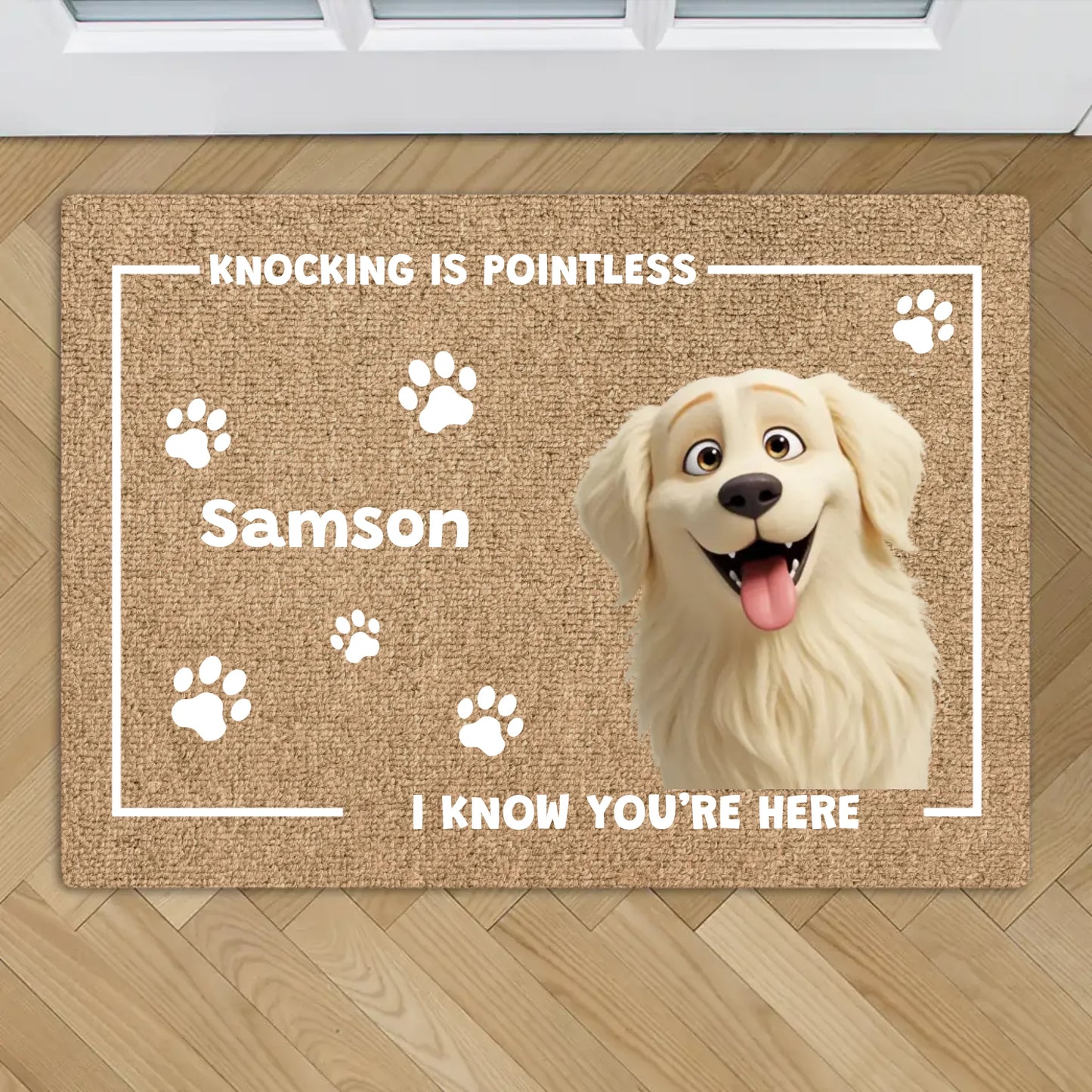 Knocking is pointless - Personalised Doormat