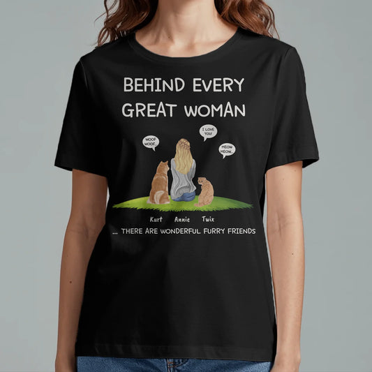 Behind every woman - Personalised T-Shirt