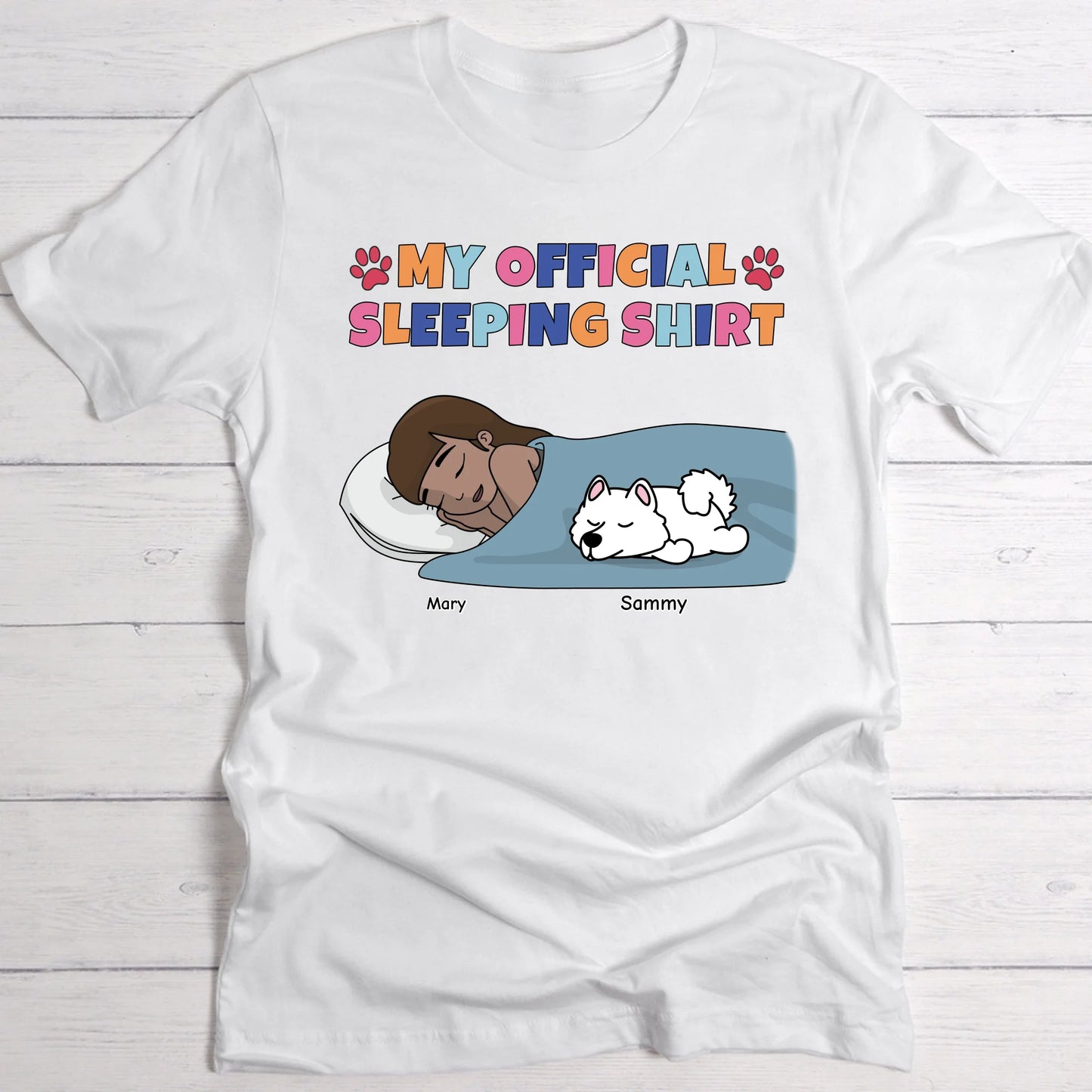 My official sleeping shirt - Personalised T-Shirt