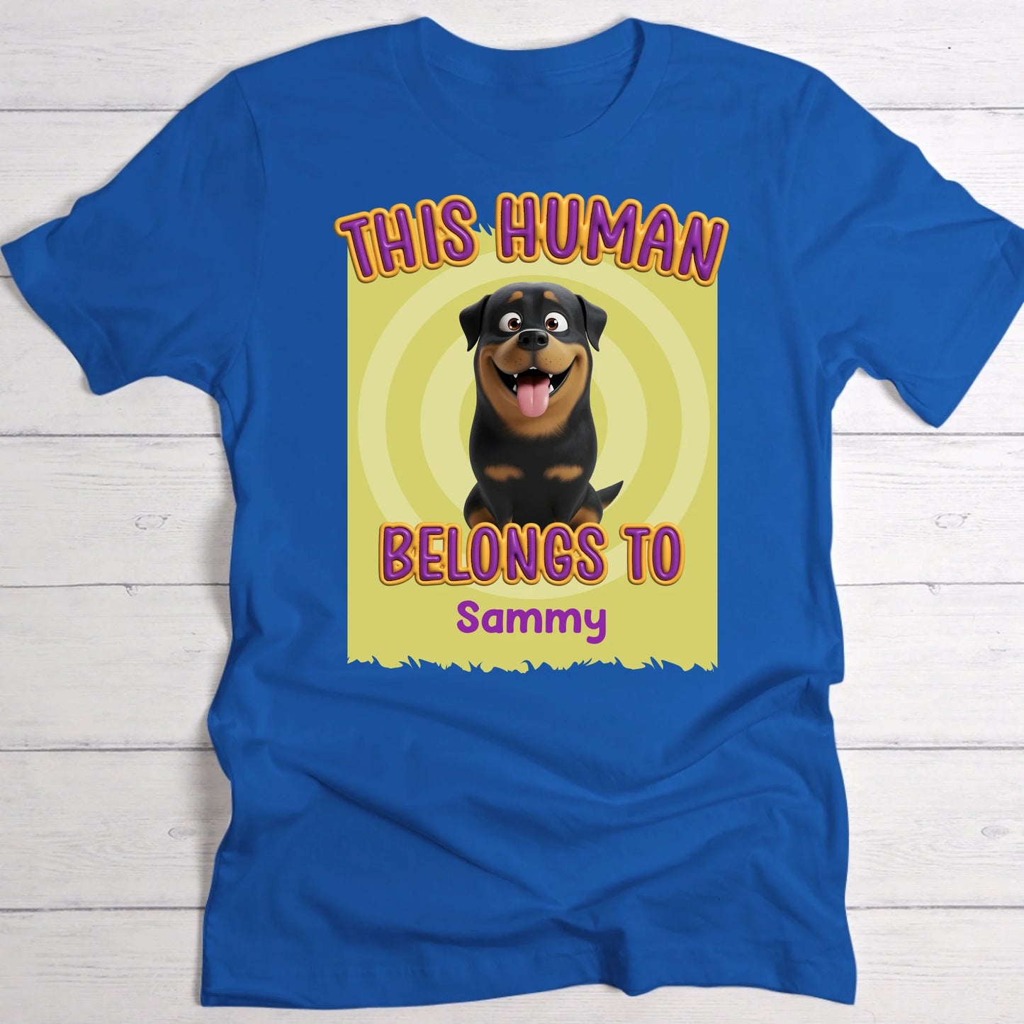 This human belongs to me - Personalised T-Shirt