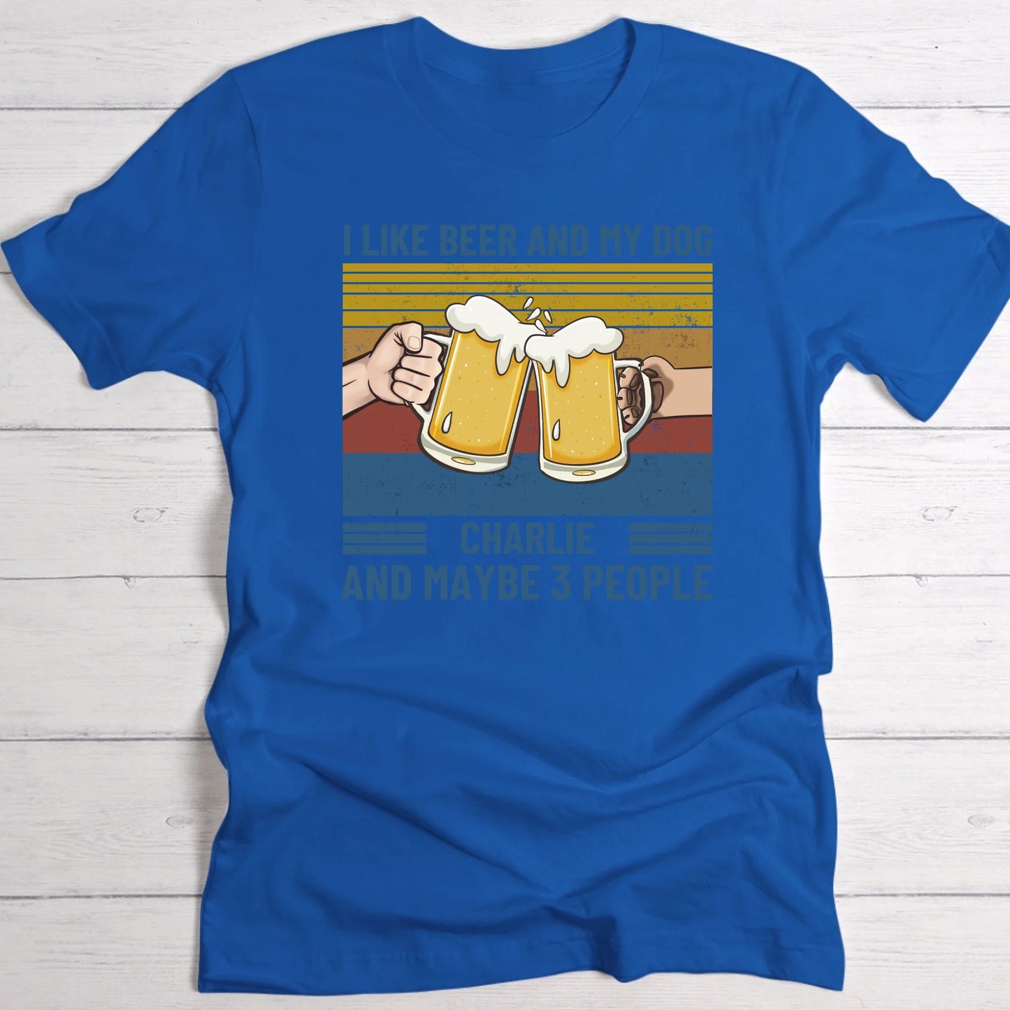 I like beer and my dog - Personalised T-Shirt