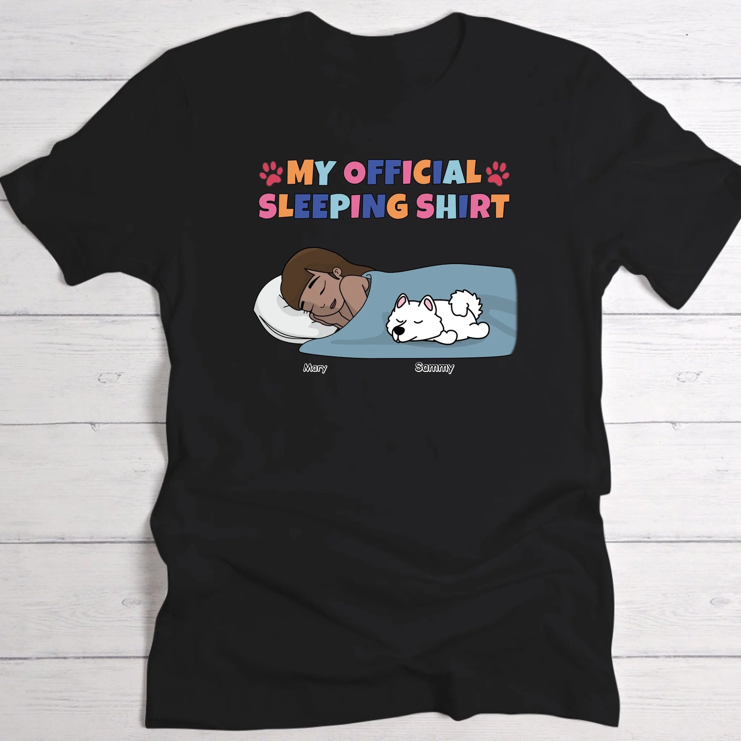 My official sleeping shirt - Personalised T-Shirt