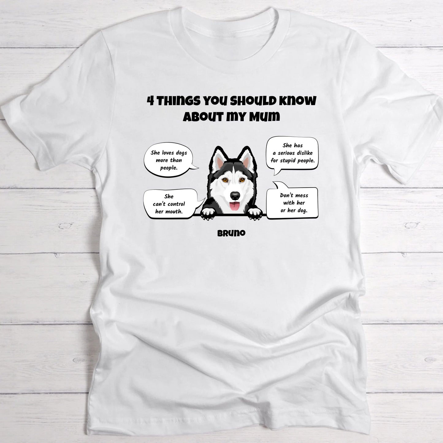 4 Things About My Parent - Personalised T-Shirt