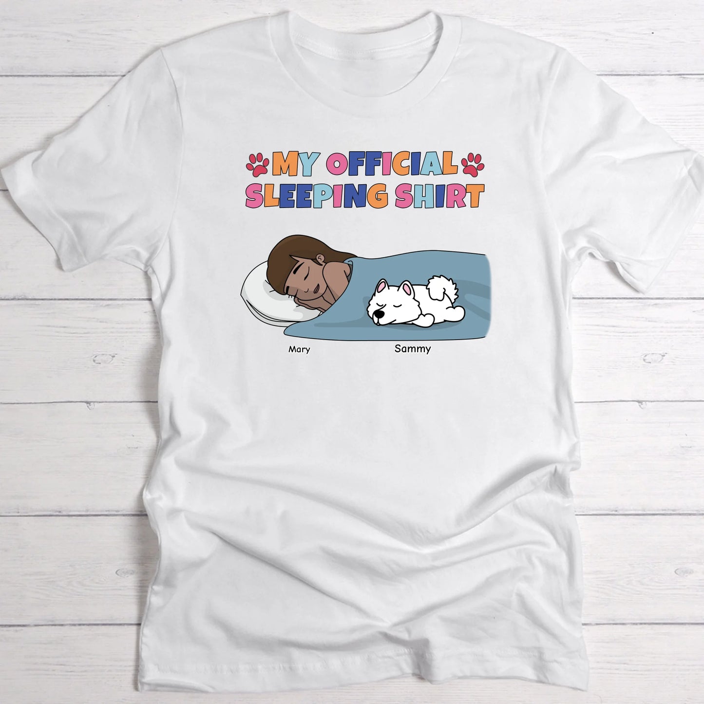 My official sleeping shirt - Personalised T-Shirt