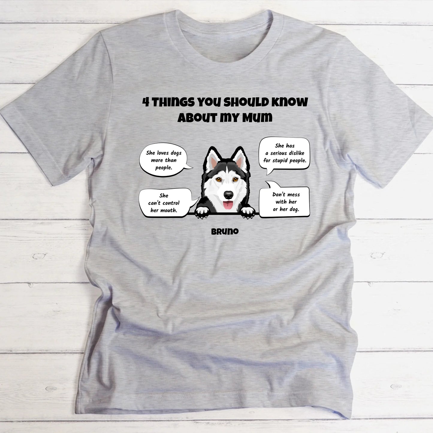 4 Things About My Parent - Personalised T-Shirt