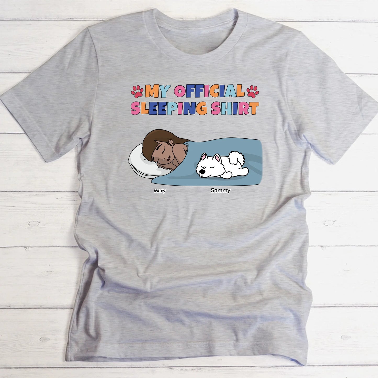 My official sleeping shirt - Personalised T-Shirt