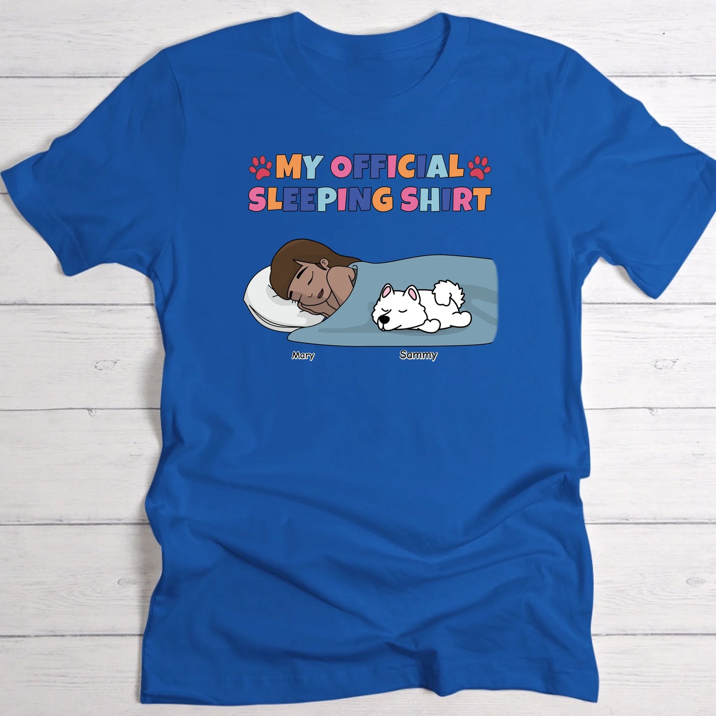 My official sleeping shirt - Personalised T-Shirt