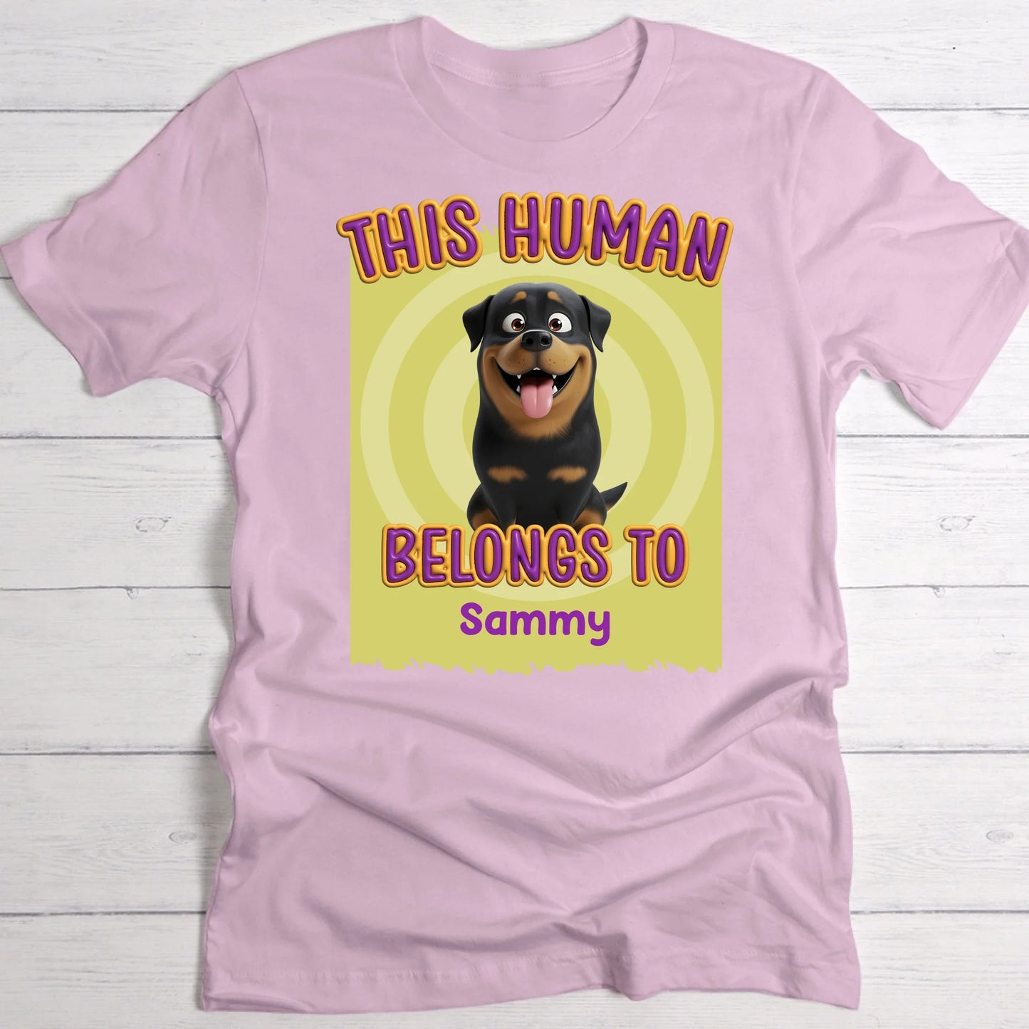 This human belongs to me - Personalised T-Shirt